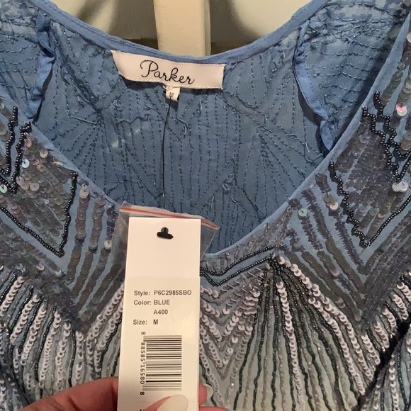 Blue beaded top - Picture 2 of 3